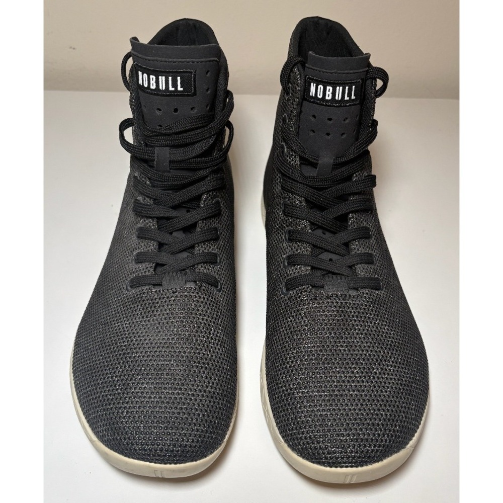 NOBULL Men's High-Top Trainer Black Heather Off White | Size 12 - Picture 10 of 11